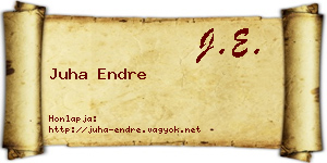 Juha Endre névjegykártya